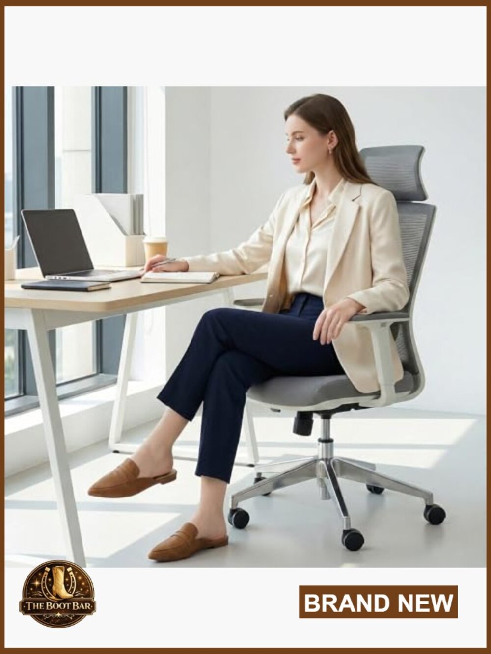 Slingback Flats Mules for Women Pointed Toe Backless Loafers Business Casual - Picture 2 of 7